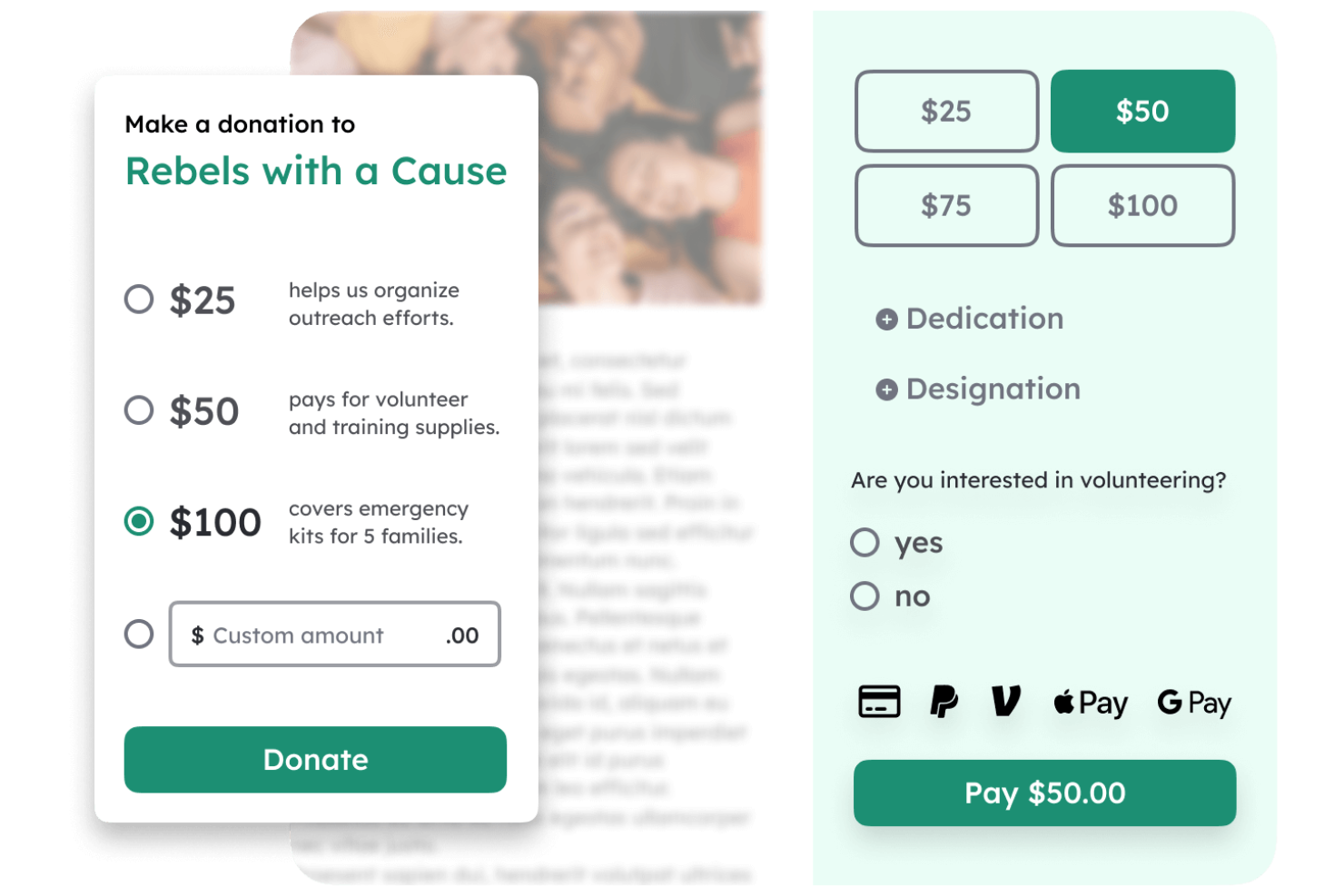 MightyCause screenshot - 10 Mejores Alternativas a GoFundMe Analizadas en 2026