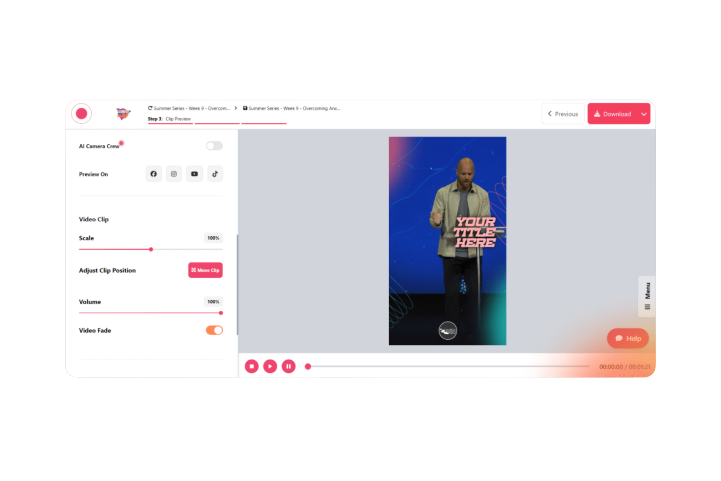 Sermon Shots screenshot - 1 Migliori soluzioni AI per chiese recensite nel 2026