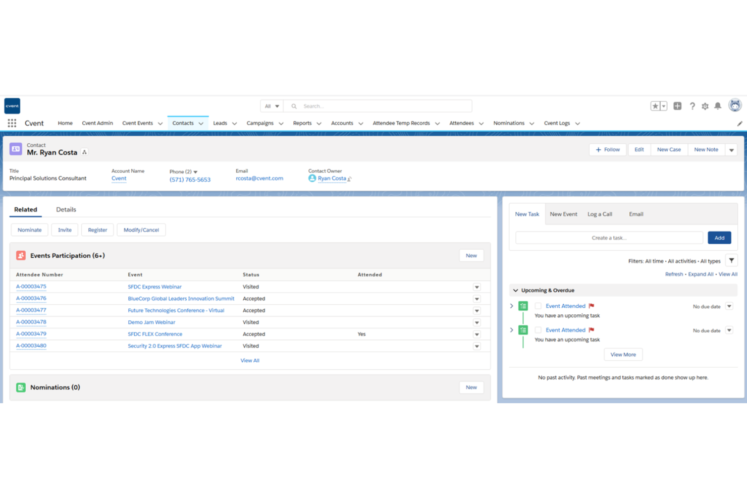 Cvent screenshot - 10 Mejores Software de Registro de Eventos Analizados en 2026