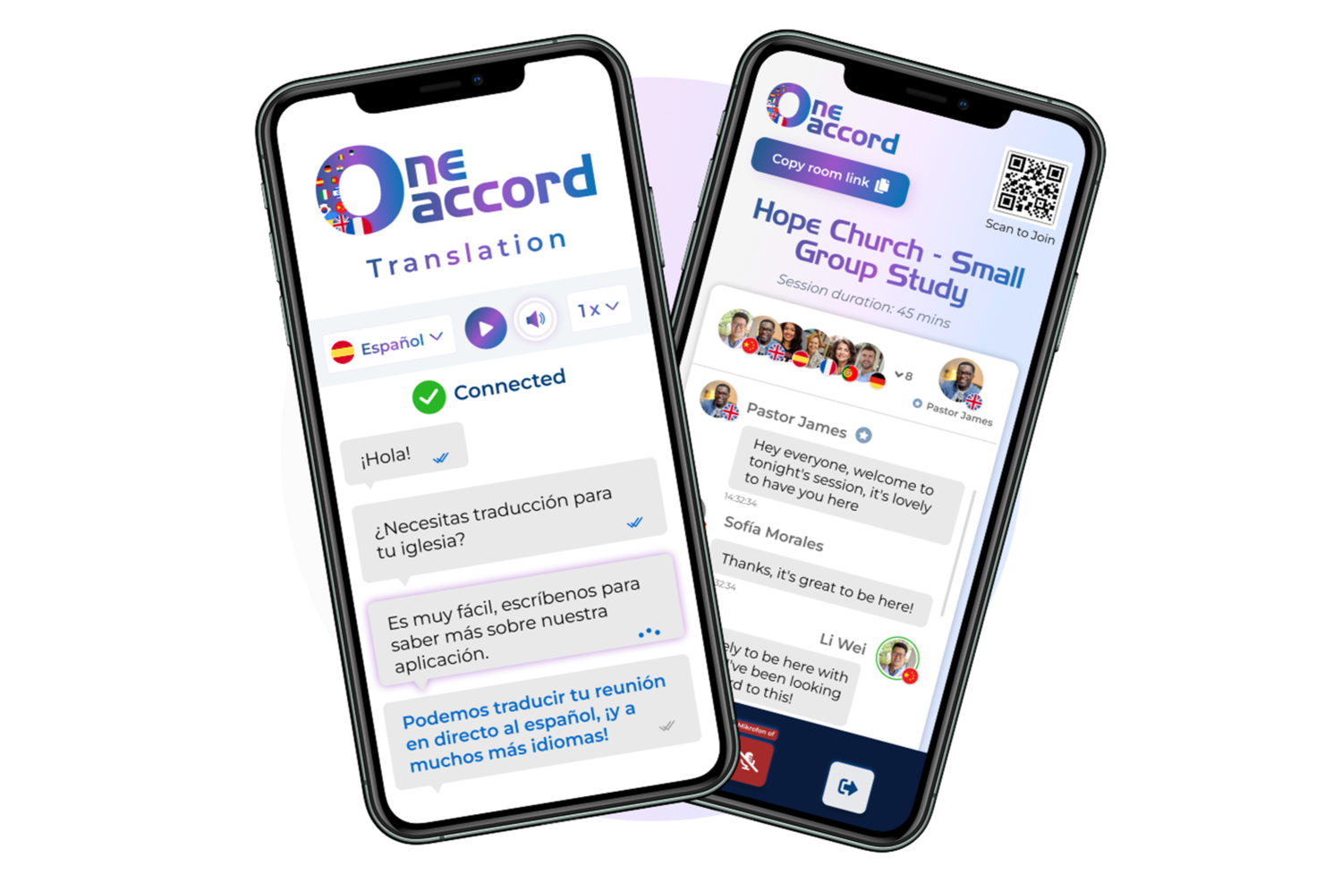 OneAccord screenshot - 1 Migliori soluzioni AI per chiese recensite nel 2026