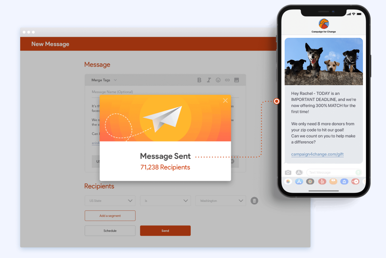 Tatango screenshot - 10 Migliori Piattaforme di Donazione via SMS Recensite nel 2026