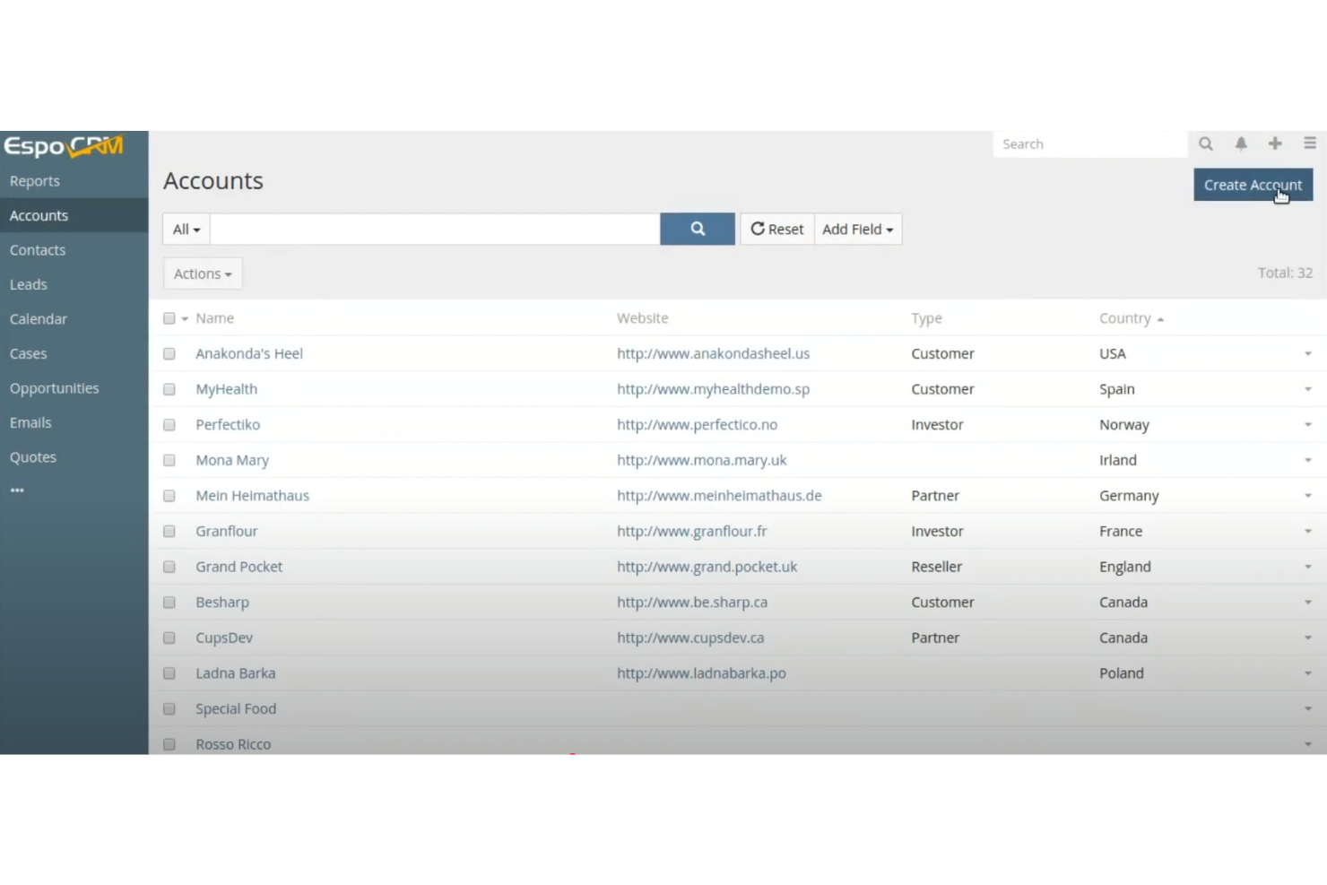 EspoCRM screenshot - 9 Mejores Software de Gestión de Donantes de Código Abierto para 2026