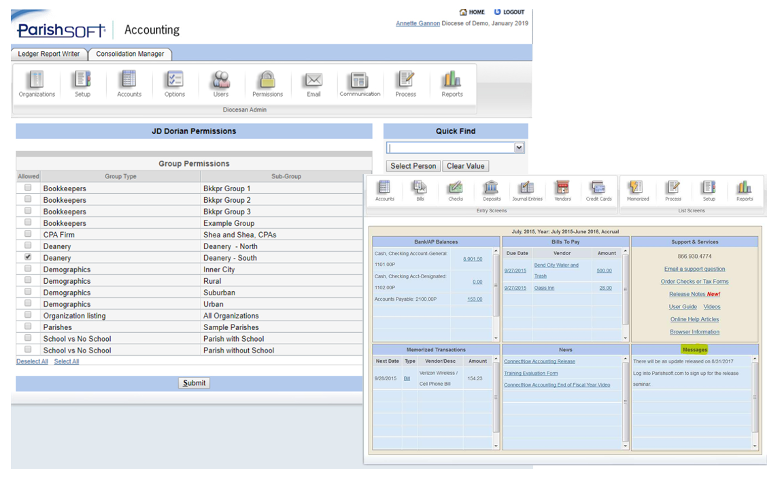 ParishSOFT screenshot - I 10 migliori software per la pianificazione delle attività in chiesa recensiti nel 2026
