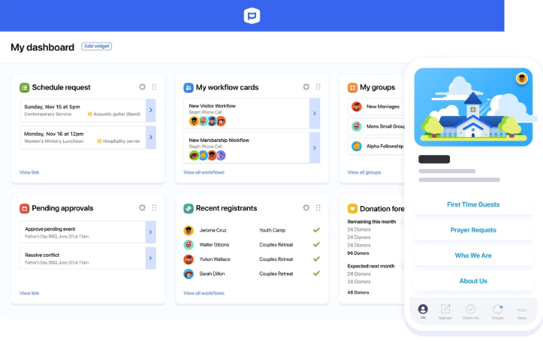 Planning Center screenshot - I 10 migliori software per la pianificazione delle attività in chiesa recensiti nel 2026