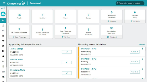 ChMeetings screenshot - 10 Mejores Software Gratuitos para Donaciones en Iglesias Revisados en 2026