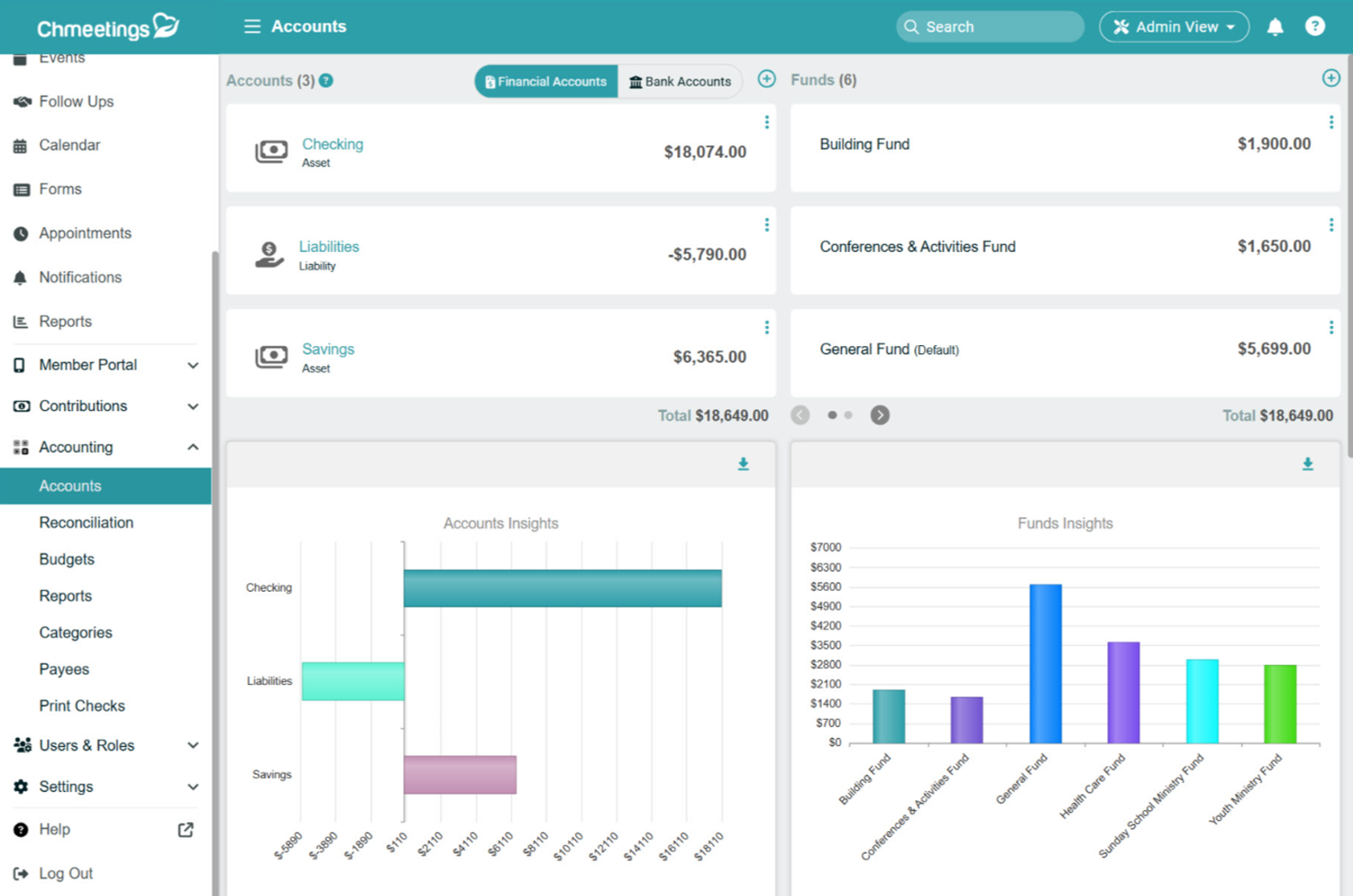 ChMeetings screenshot - Recensione Breeze ChMS: Pro, Contro, Caratteristiche e Prezzi