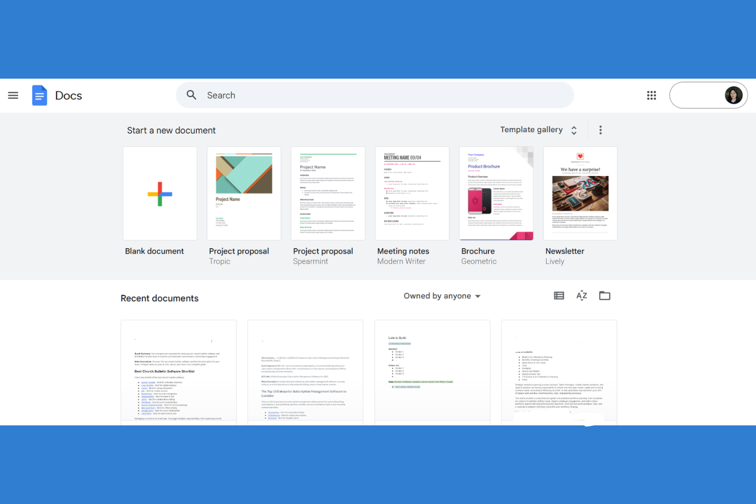 Google Docs screenshot - 10 Mejores Programas para Boletines de la Iglesia Evaluados en 2026