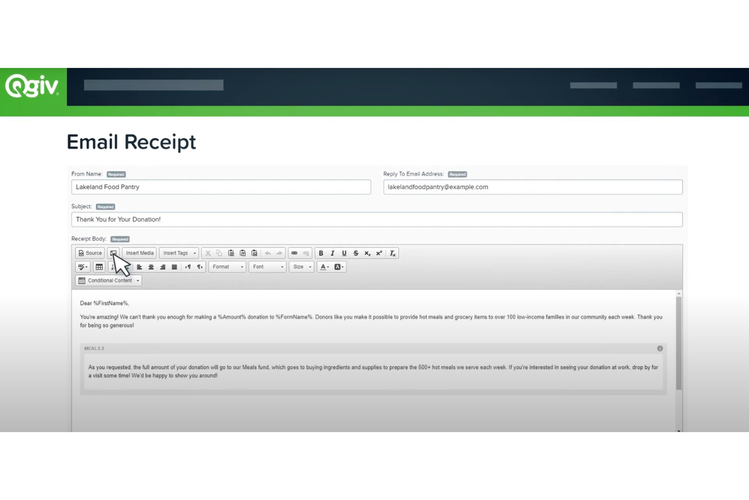 Qgiv screenshot - 10 migliori soluzioni gratuite per l’elaborazione di carte di credito per organizzazioni non profit nel 2026