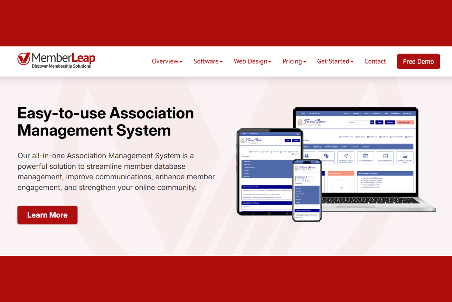MemberLeap screenshot - 10 migliori soluzioni software per elenchi membri recensite nel 2026