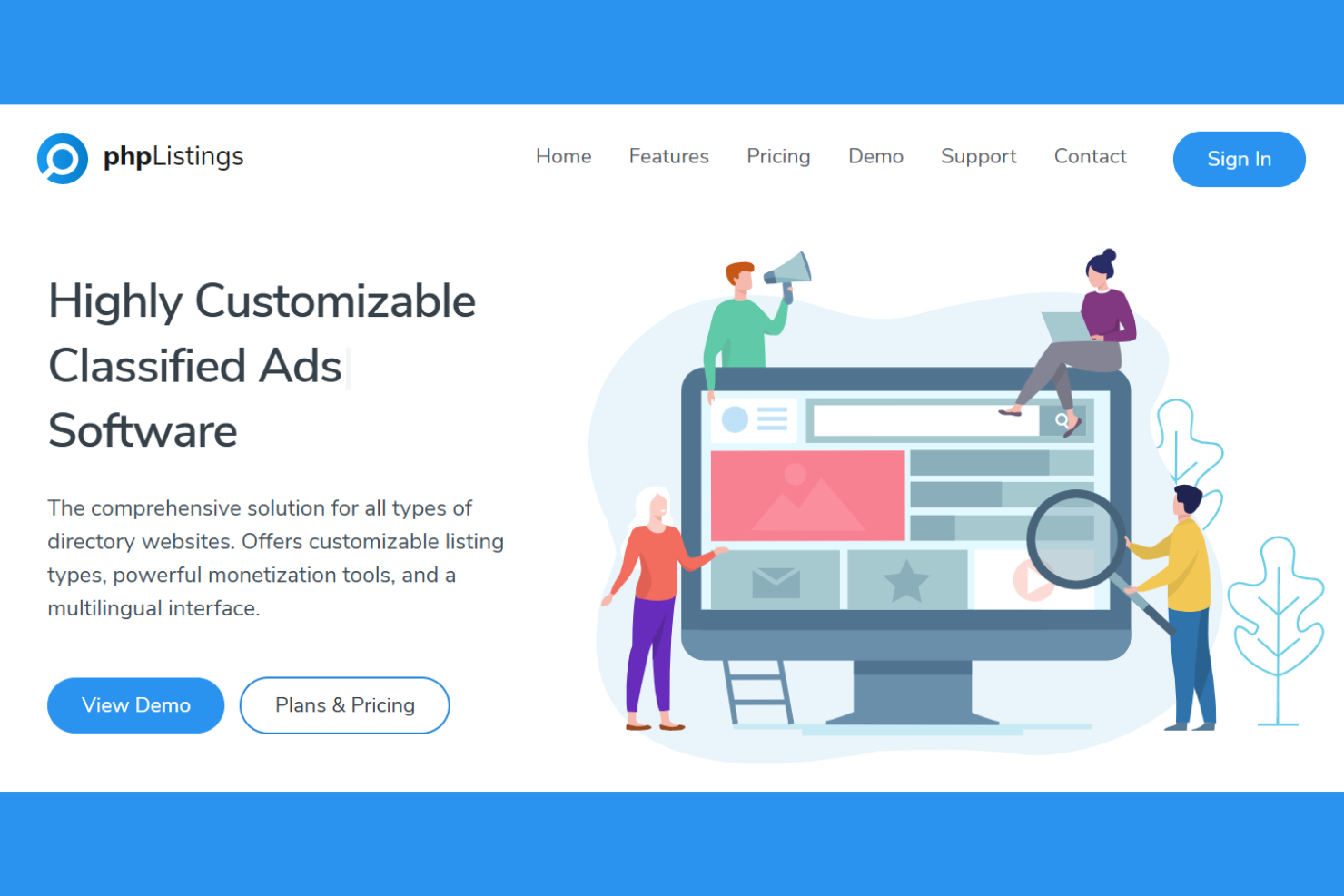 phpListings screenshot - 10 migliori soluzioni software per elenchi membri recensite nel 2026