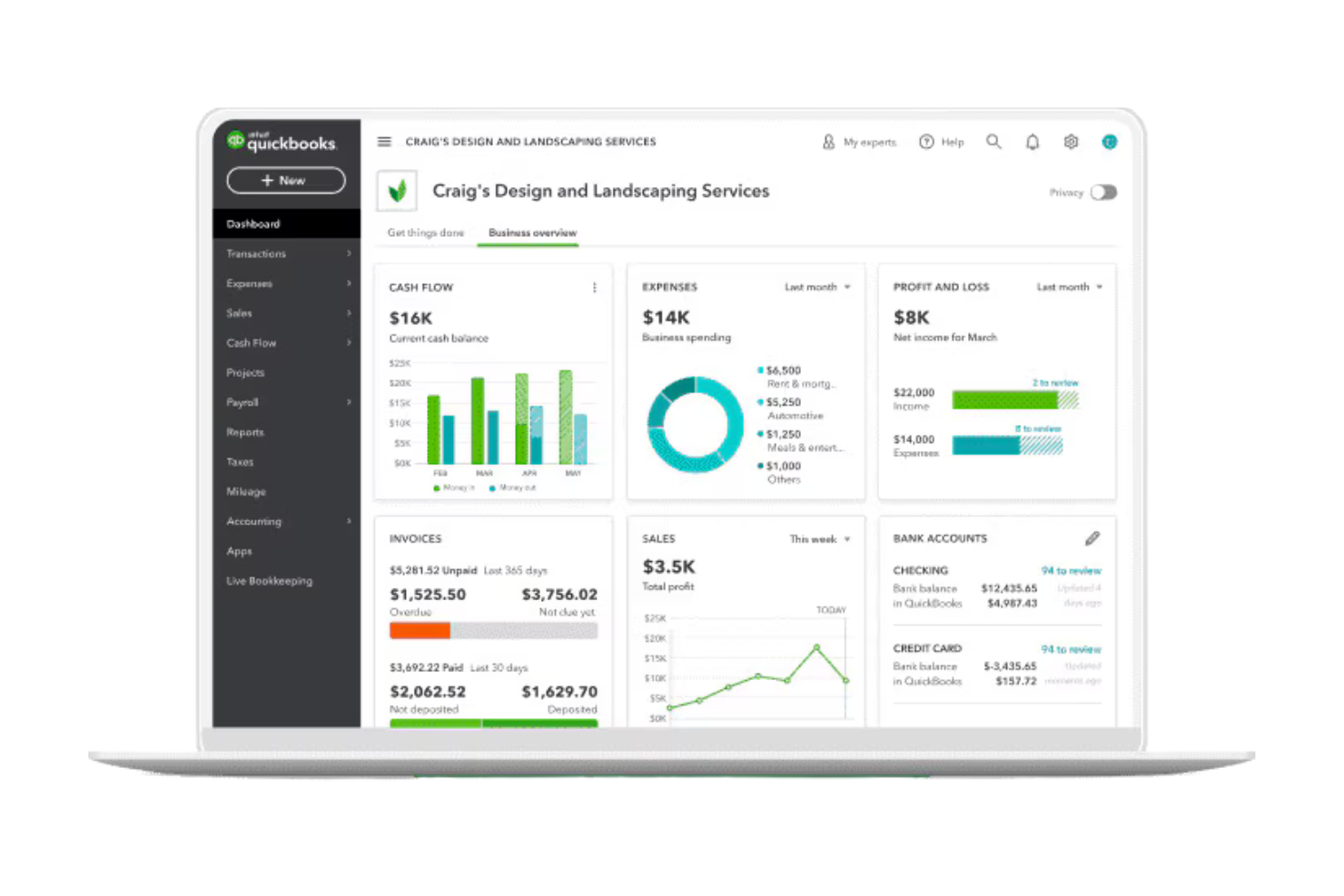 QuickBooks Online screenshot - 10 migliori alternative a Tithe.ly recensite nel 2026