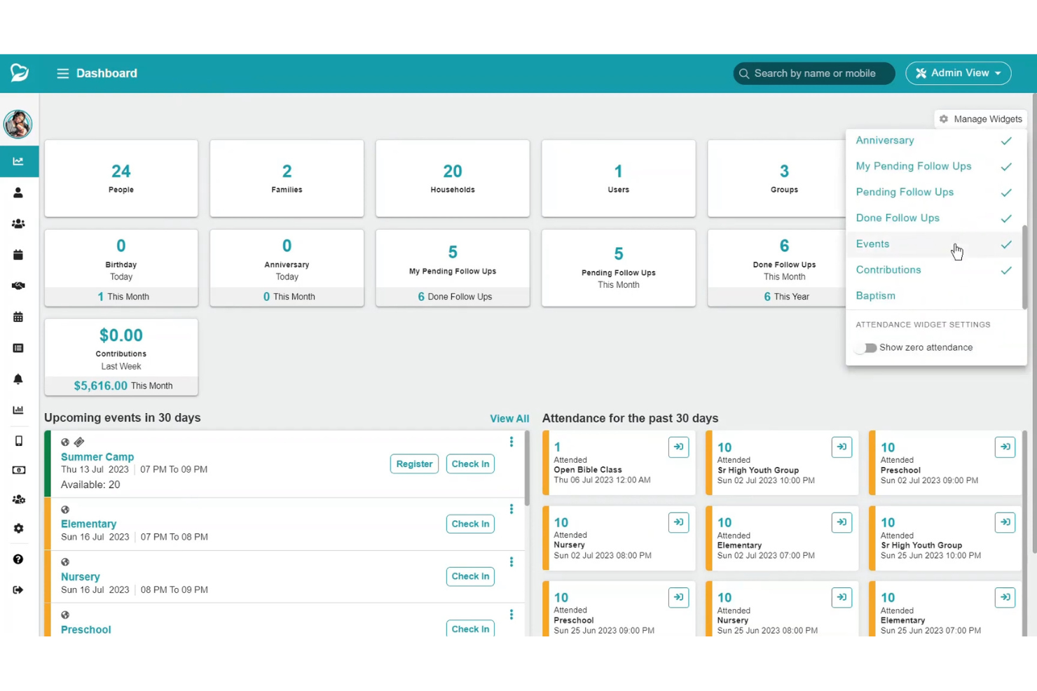 ChMeetings screenshot - 10 migliori app costruttrici di comunità ecclesiali recensite nel 2026