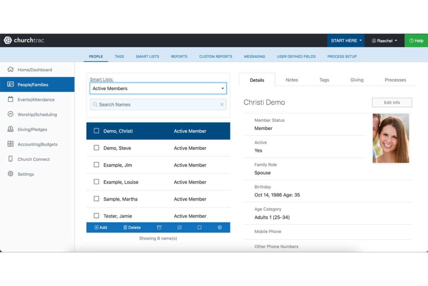 ChurchTrac screenshot - 10 migliori alternative a Flocknote recensite nel 2026