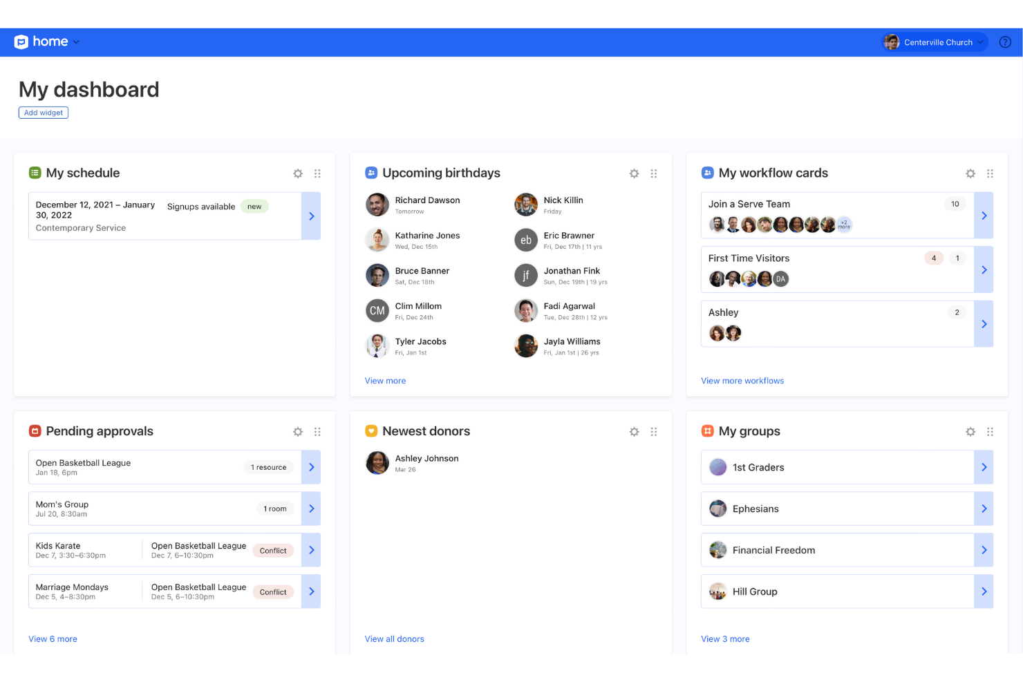Planning Center screenshot - 10 Migliori Alternative a Hivebrite Recensite nel 2026