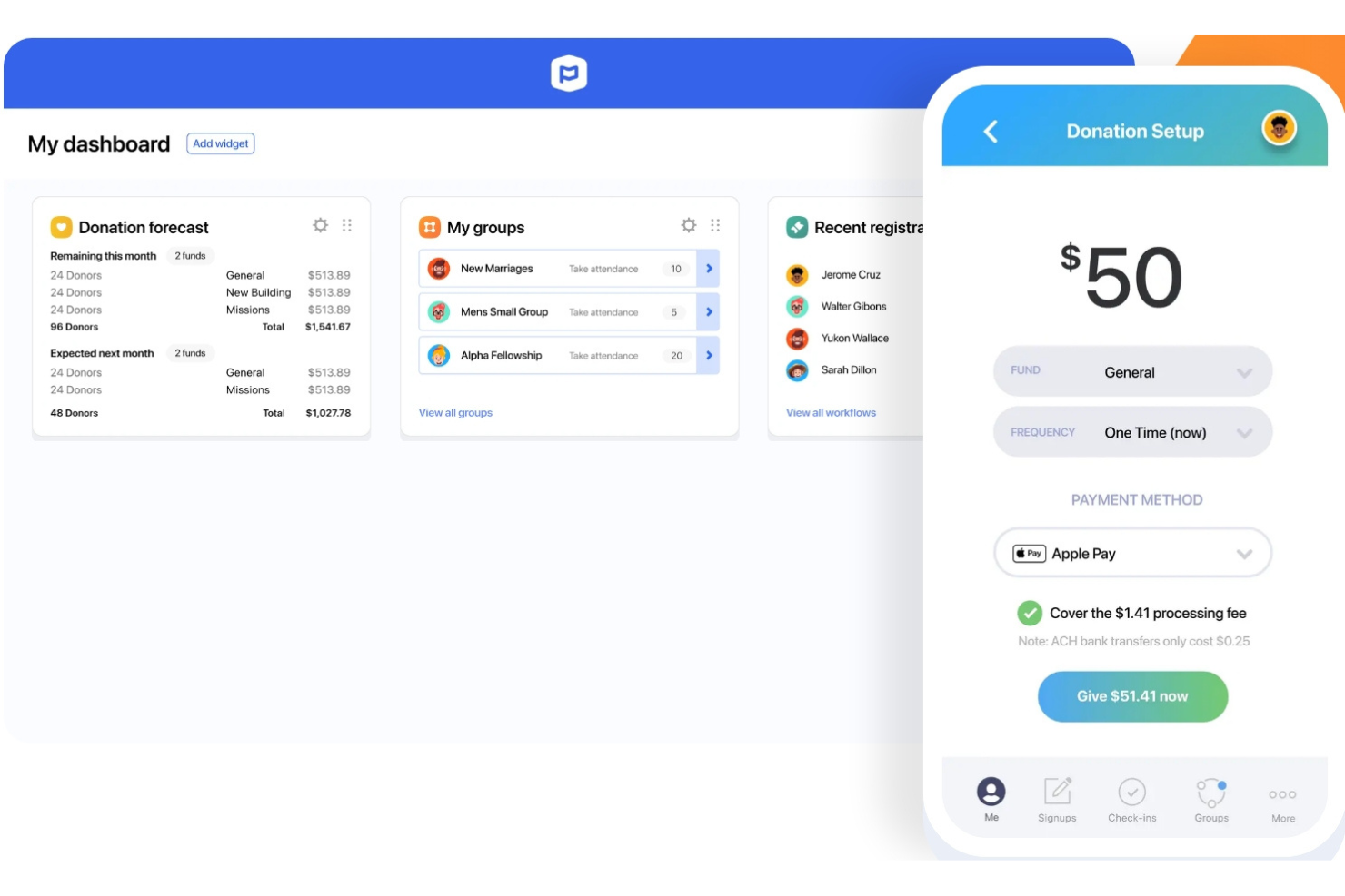 Planning Center screenshot - 10 mejores alternativas a Keap analizadas en 2026