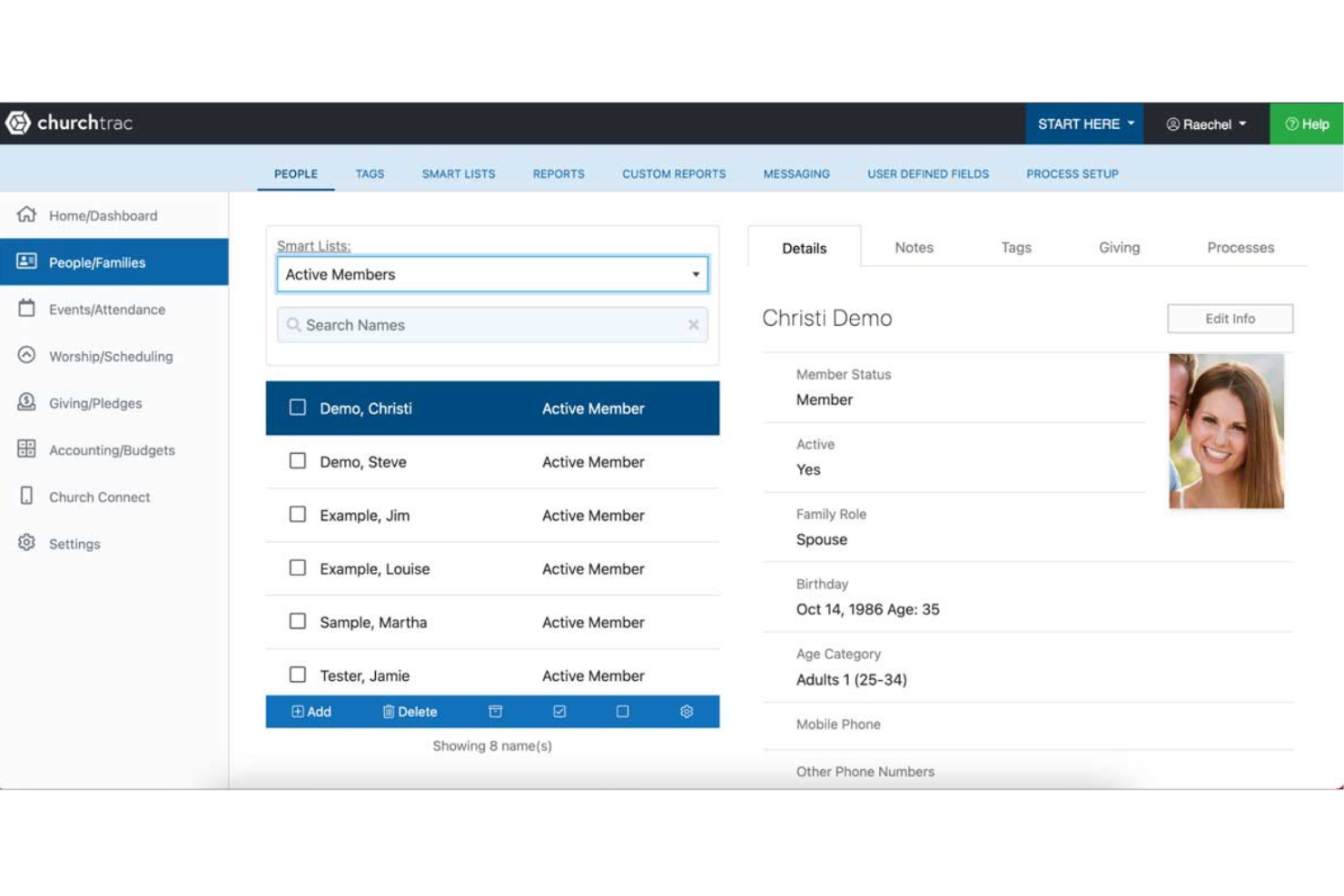 ChurchTrac screenshot - 10 mejores alternativas a Keap analizadas en 2026