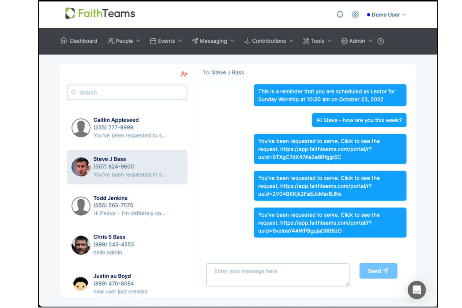 Faith Teams screenshot - 10 mejores alternativas a Keap analizadas en 2026