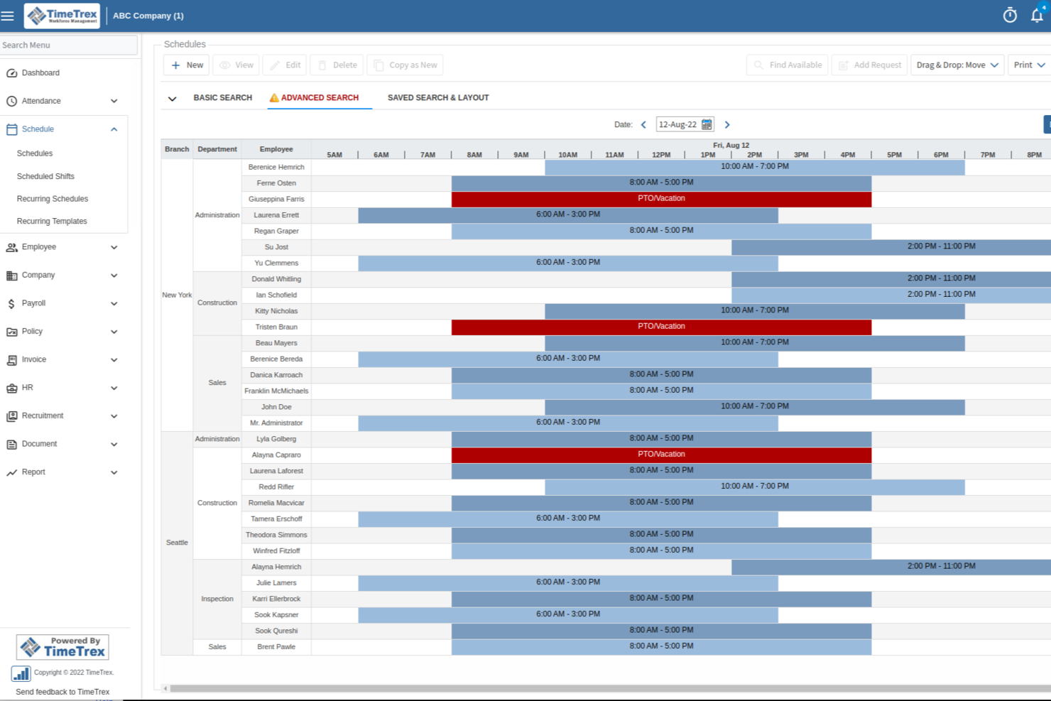 TimeTrex screenshot - 10 migliori alternative a Paylocity recensite nel 2026