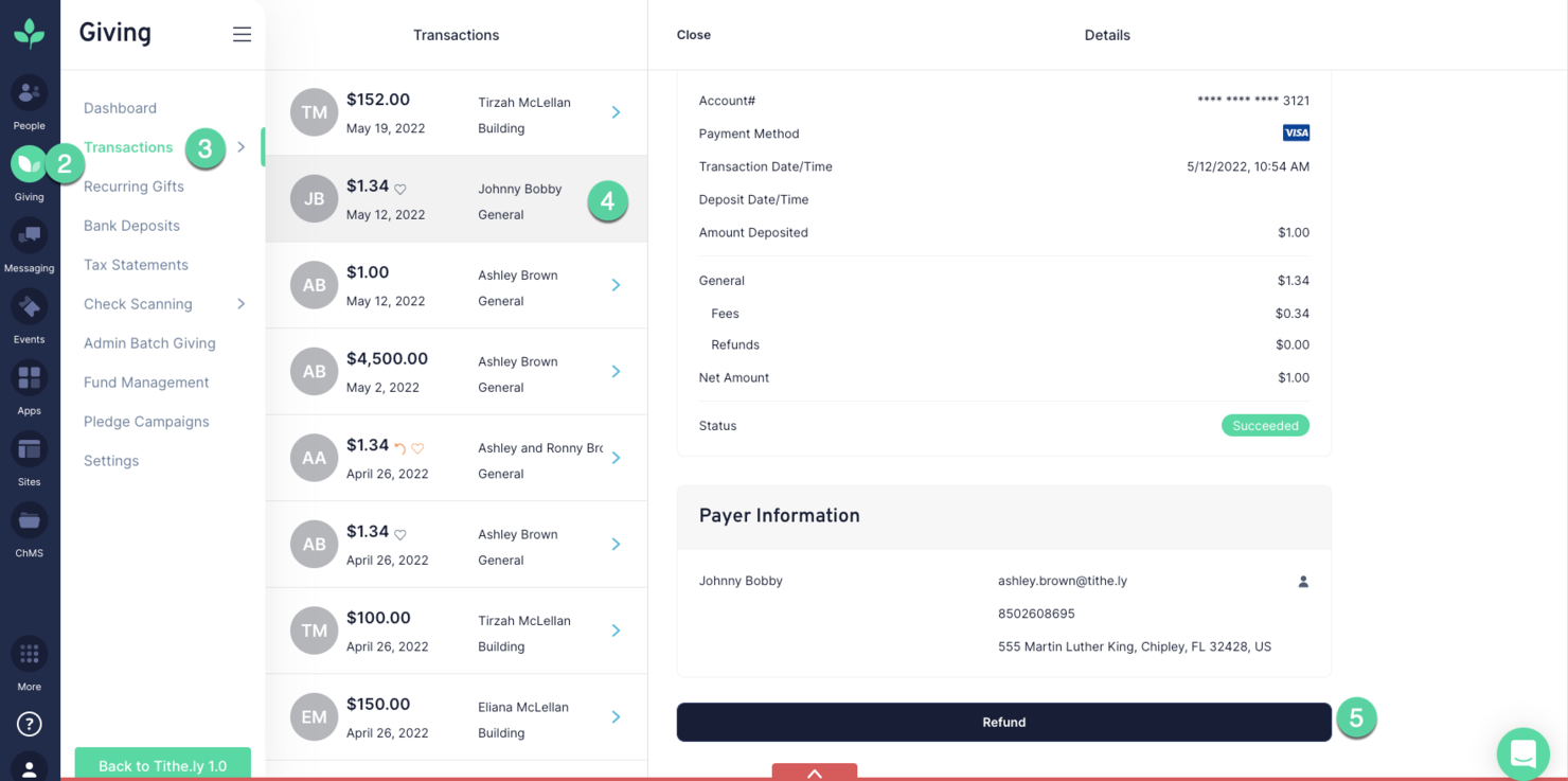 Tithe.ly screenshot - 10 migliori alternative a Xero recensite nel 2026