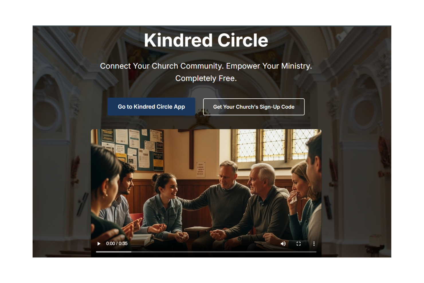 Kindred Circle screenshot - 10 Mejores Apps de Iglesia Gratis Recomendadas en 2026