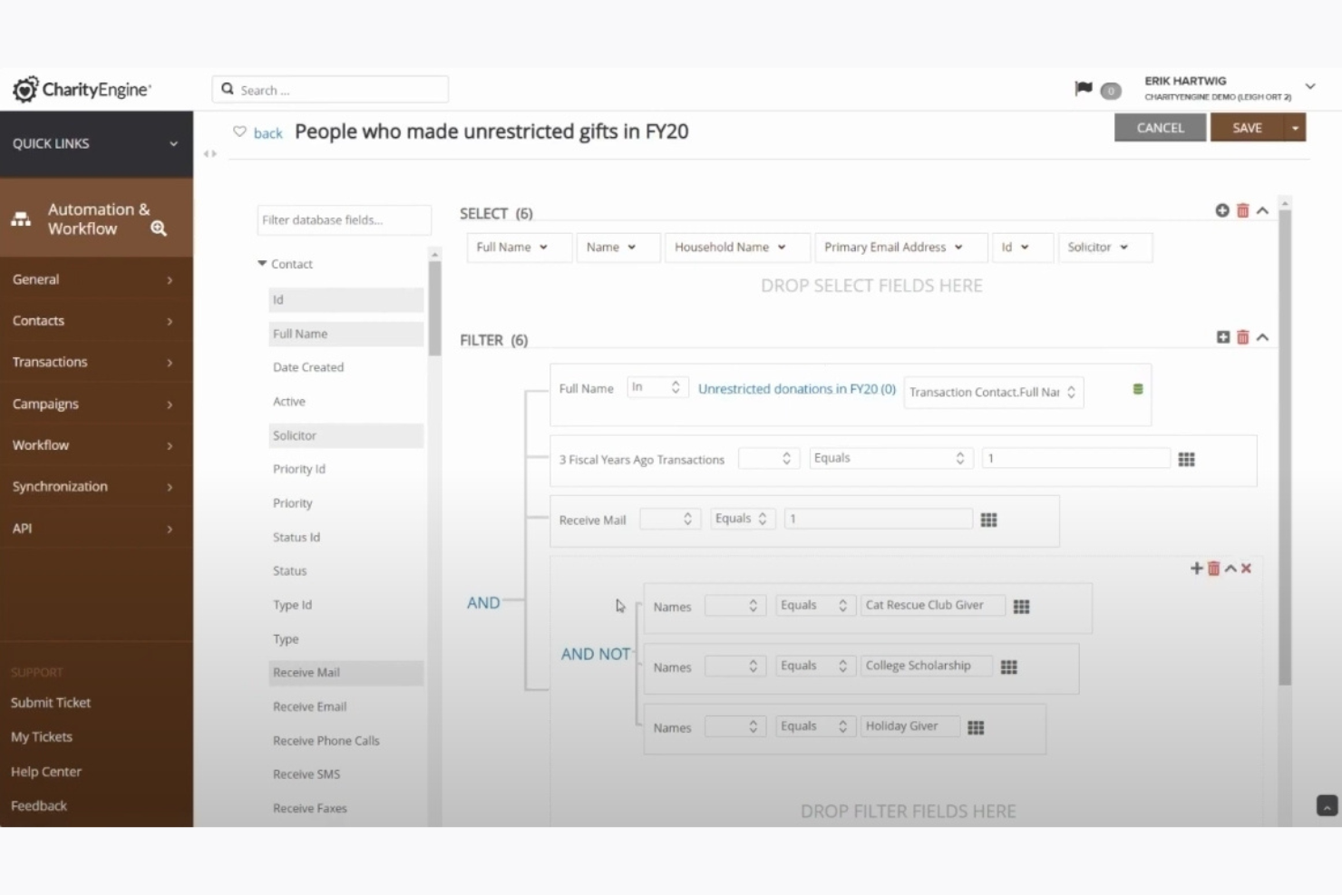 CharityEngine screenshot - 10 mejores procesadores de tarjetas de crédito para organizaciones sin fines de lucro en 2026