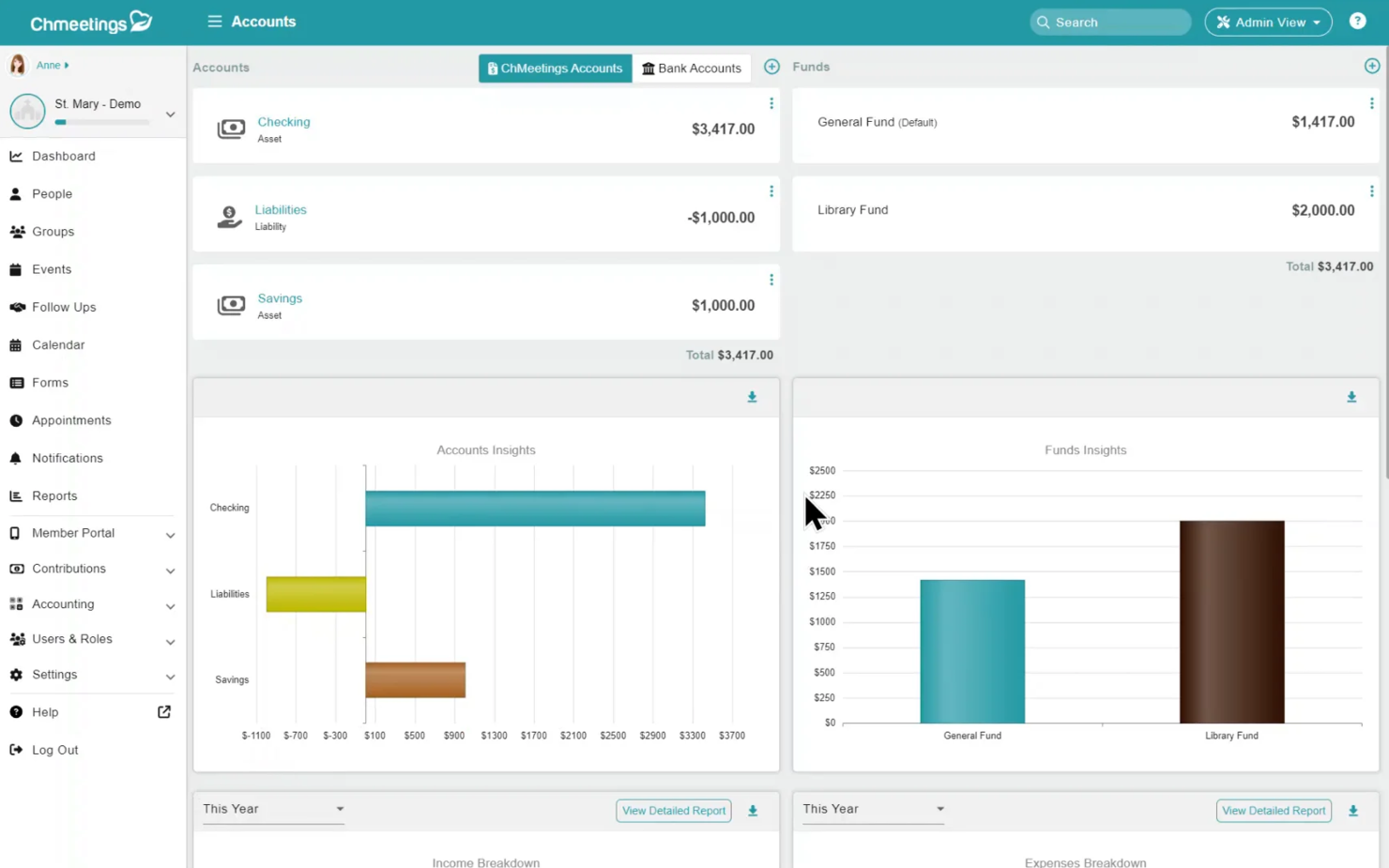 ChMeetings screenshot - 10 Mejores Alternativas a Xero Analizadas en 2026