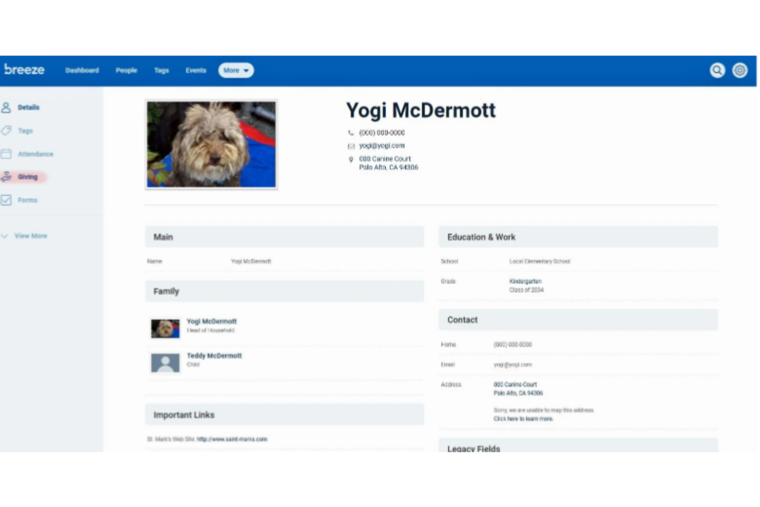 Breeze Online Church Directory screenshot - 10 Migliori App per Elenco Membri della Chiesa Recensite nel 2026