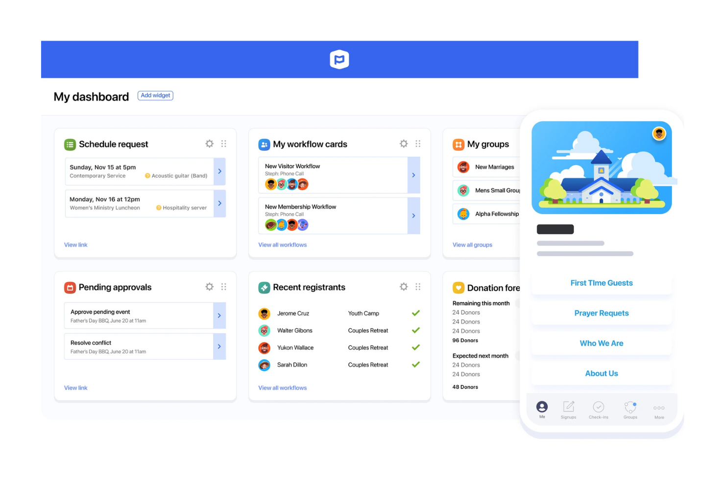 Planning Center screenshot - 10 Mejores Apps de Iglesia Gratis Recomendadas en 2026