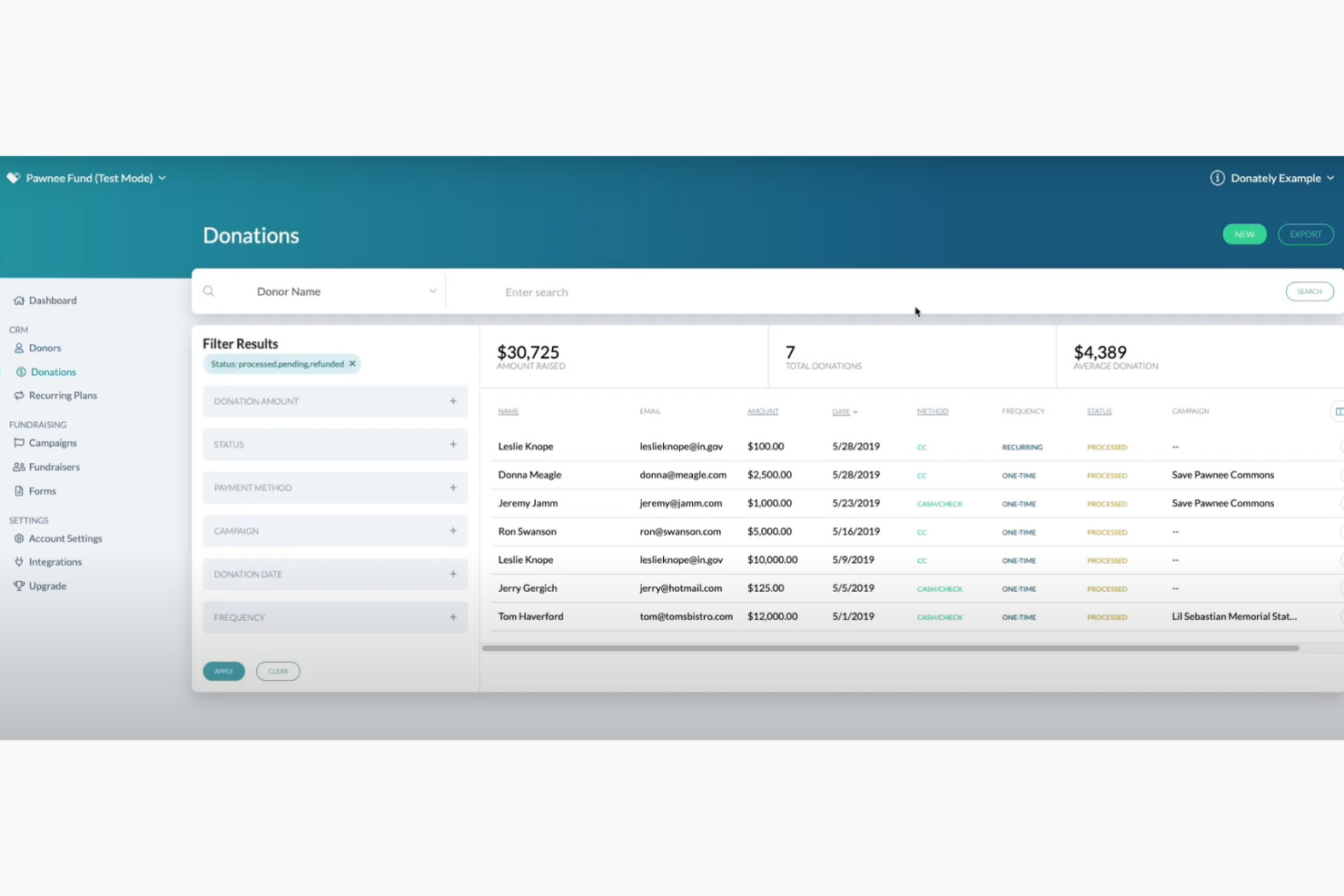 Donately screenshot - 10 Mejores Herramientas Gratuitas para Donaciones Revisadas en 2026