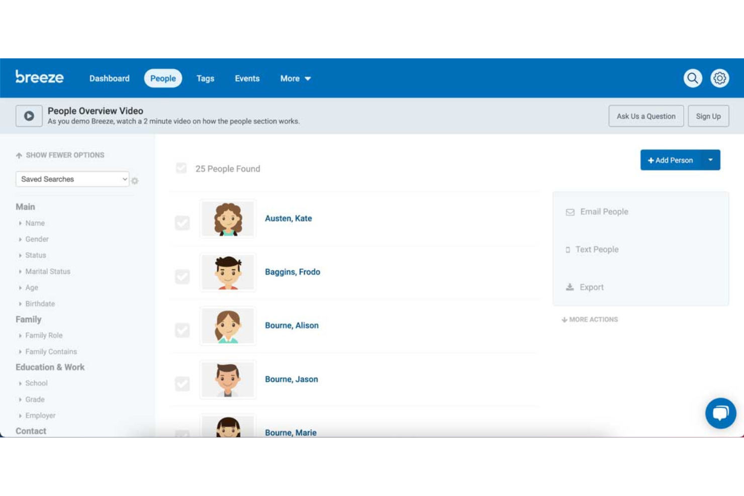 Breeze ChMS screenshot - 10 Mejores Alternativas a Sage Intacct Analizadas en 2026