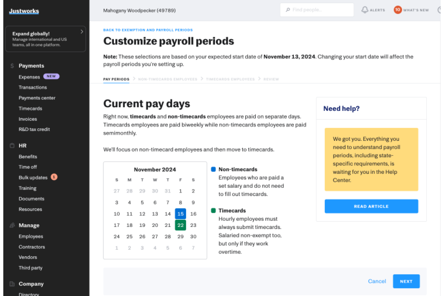 Justworks screenshot - 10 Migliori soluzioni per il libro paga delle chiese recensite nel 2026