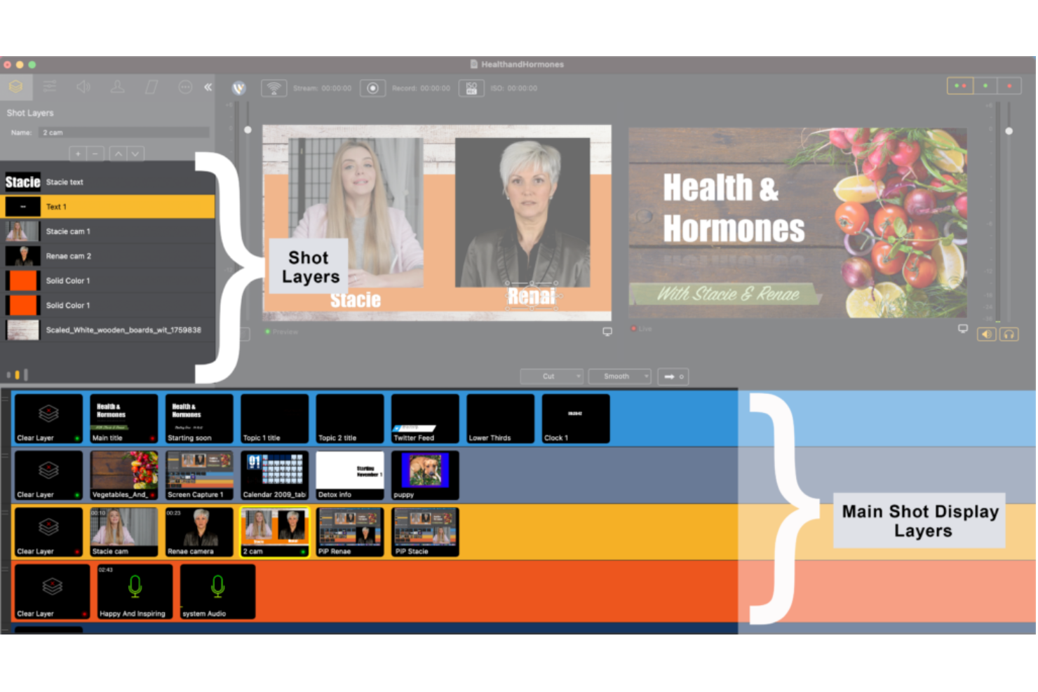 Wirecast screenshot - 10 Migliori Software per Presentazioni di Culto per Chiese 2026