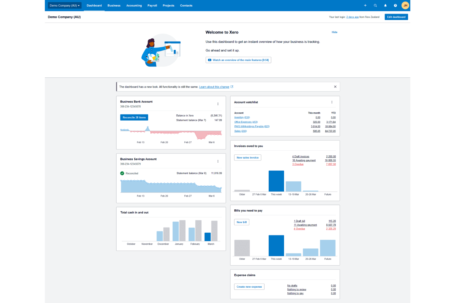Xero screenshot - 10 Mejores Alternativas a Sage Intacct Analizadas en 2026