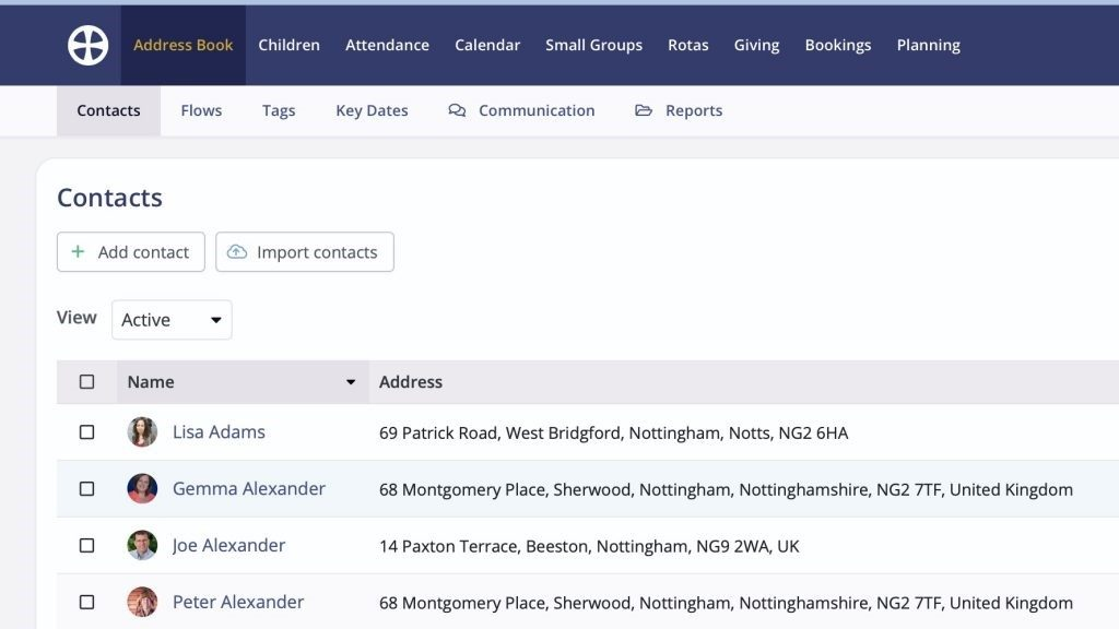 ChurchSuite screenshot - 10 Migliori Soluzioni Software per la Gestione dei Membri di Chiesa Recensite per 2026