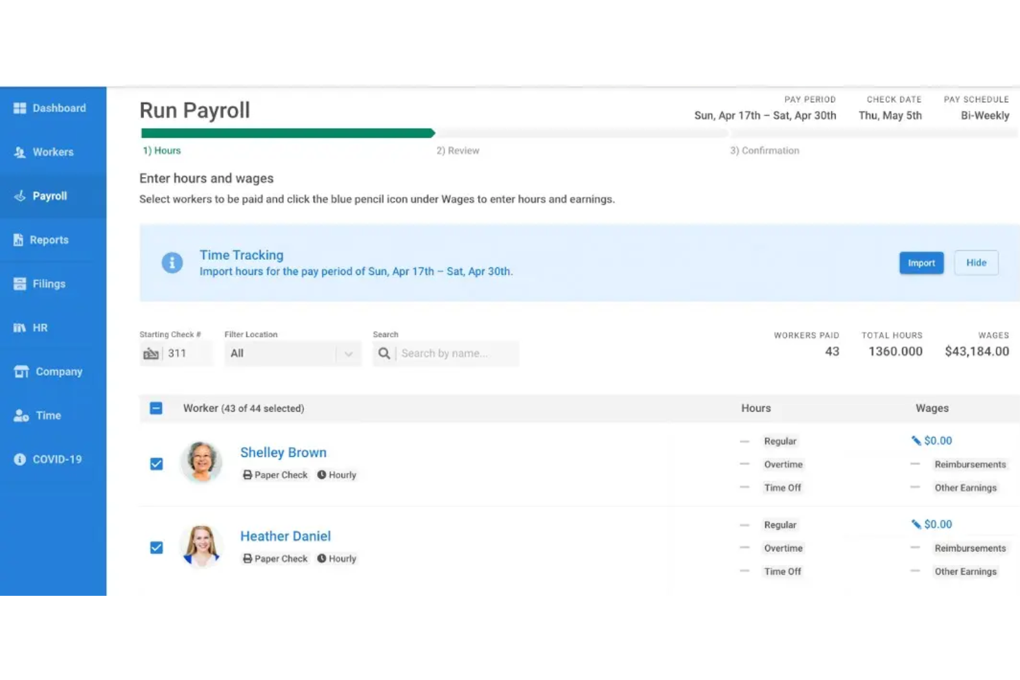 OnPay screenshot - 10 Mejores Programas de Nómina para Iglesias Analizados para 2026