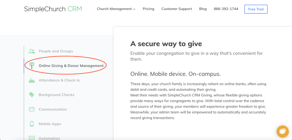 SimpleChurch CRM screenshot - 18 Migliori Software per la Gestione dei Contatti della Chiesa Scelti per 2026