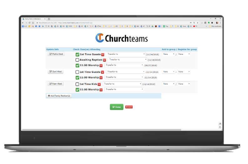 Churchteams screenshot - Las mejores herramientas de software de bases de datos para iglesias de 2026