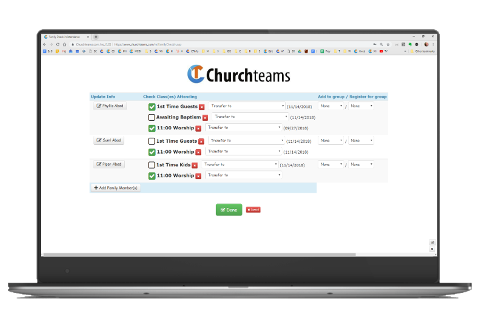 Churchteams screenshot - 10 Mejores Sistemas de Gestión de Datos para Iglesias en 2026