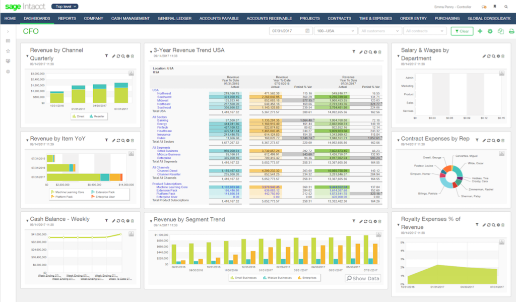 Sage Intacct screenshot - Il Miglior Software di Contabilità per Chiese per Gestire le Finanze nel 2026