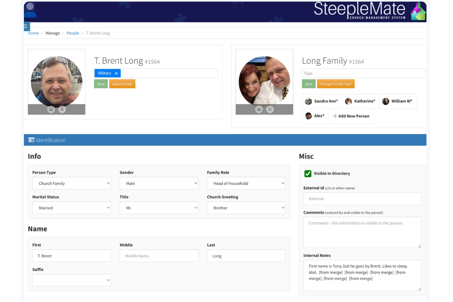 SteepleMate screenshot - Il Miglior Software di Gestione per Chiese Piccole nel 2026