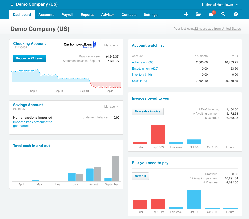 Xero screenshot - Il Miglior Software di Contabilità per Chiese per Gestire le Finanze nel 2026