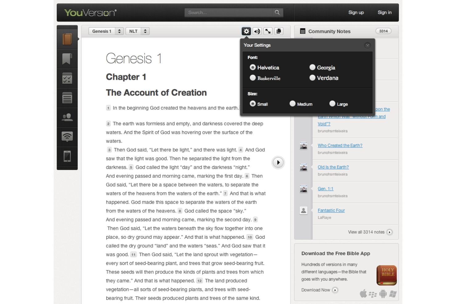 YouVersion screenshot - 10 migliori software biblici nel 2026