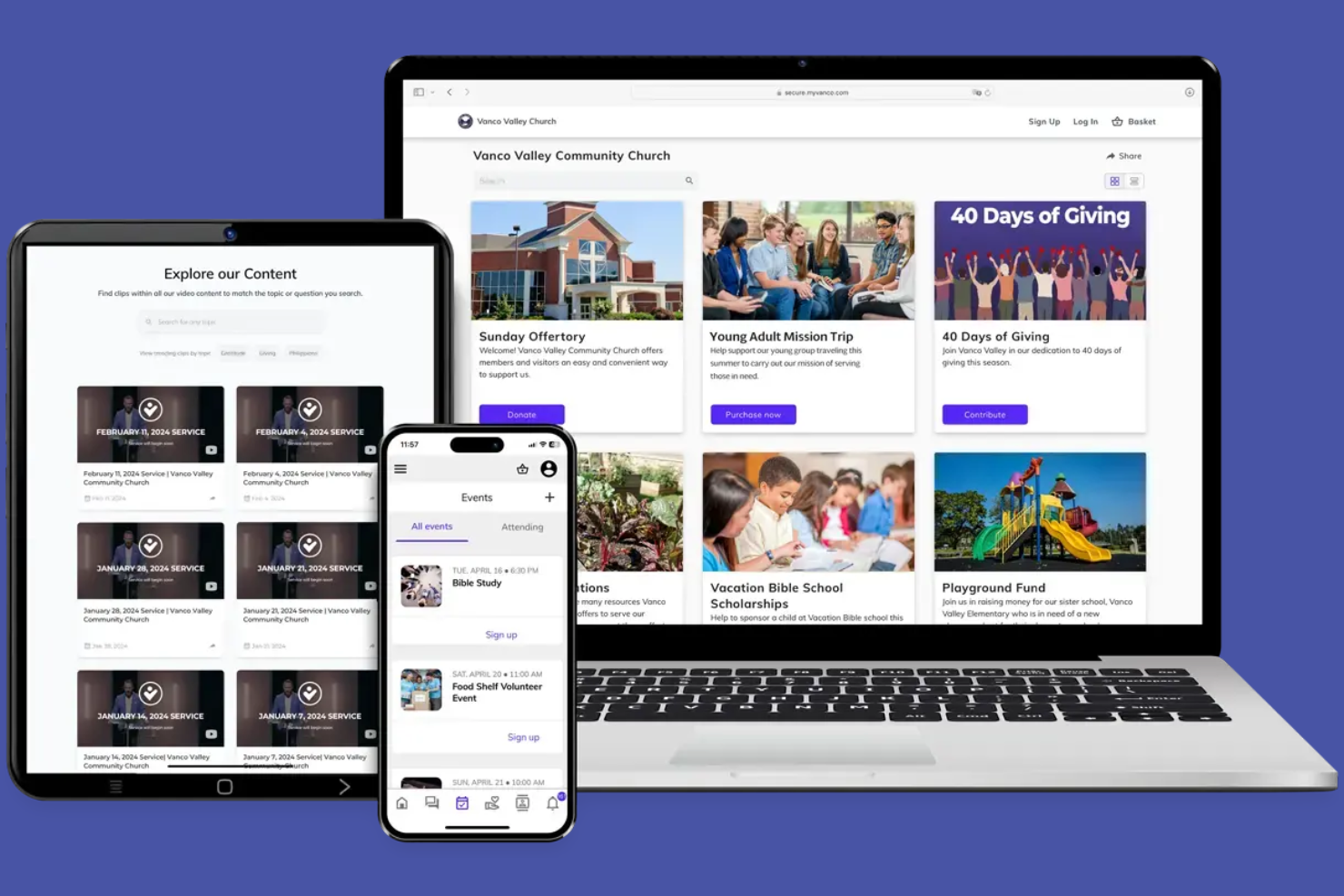 Vanco screenshot - 10 migliori piattaforme di donazione online per chiese per 2026