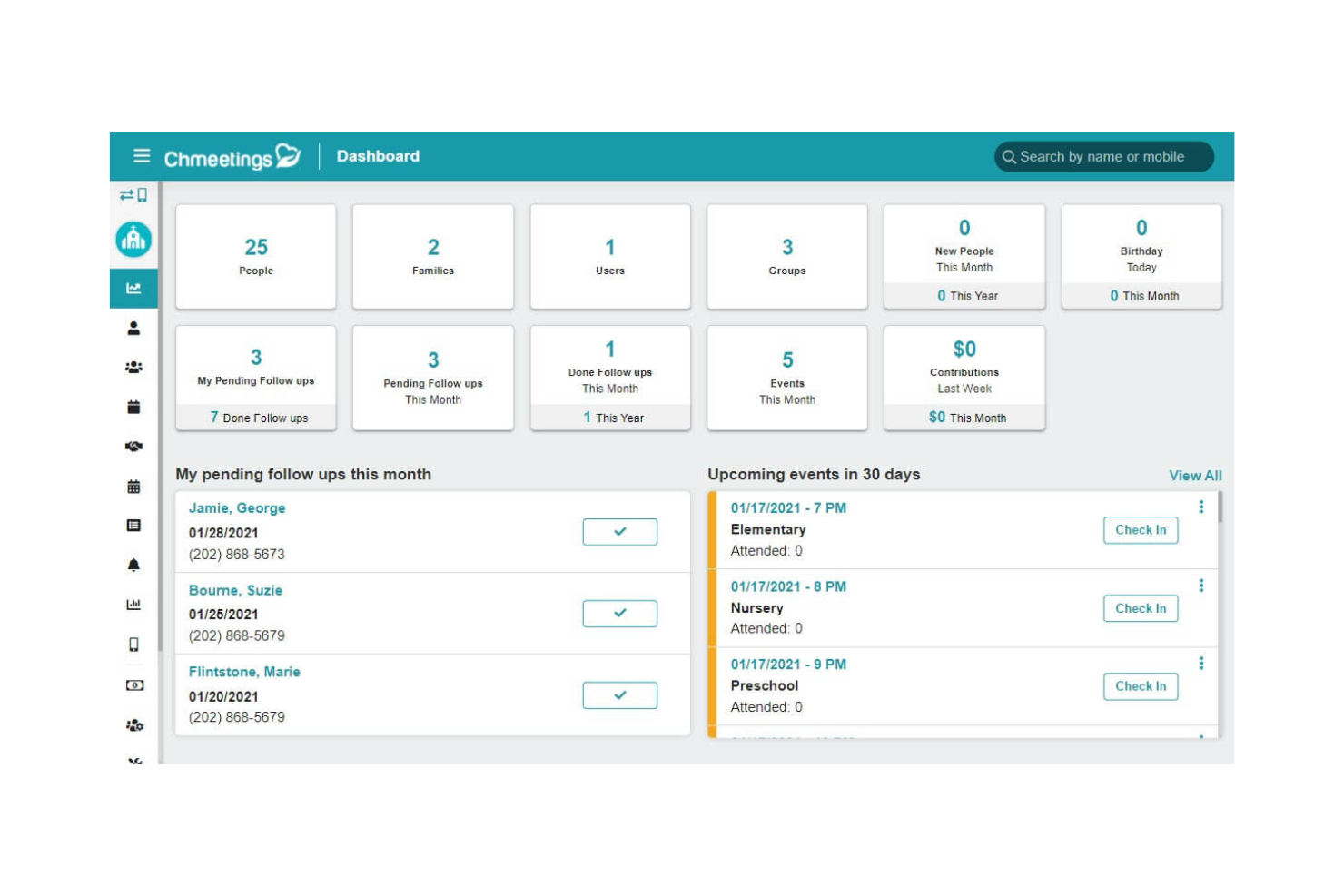 ChMeetings screenshot - 10 Mejores Alternativas a DonorPerfect Analizadas en 2026