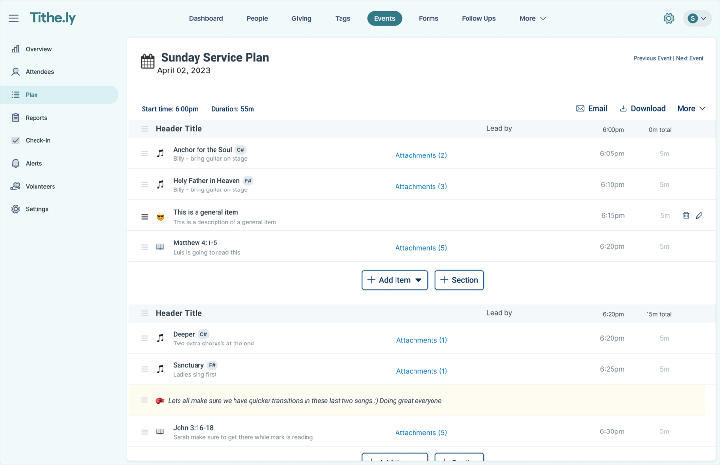 Tithe.ly screenshot - 10 Migliori alternative a Planning Center recensite nel 2026