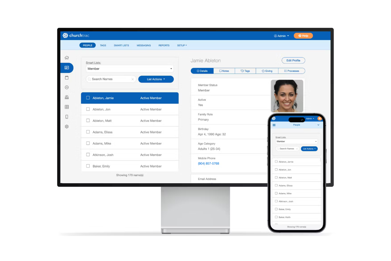 ChurchTrac screenshot - 10 migliori alternative a Tithe.ly recensite nel 2026