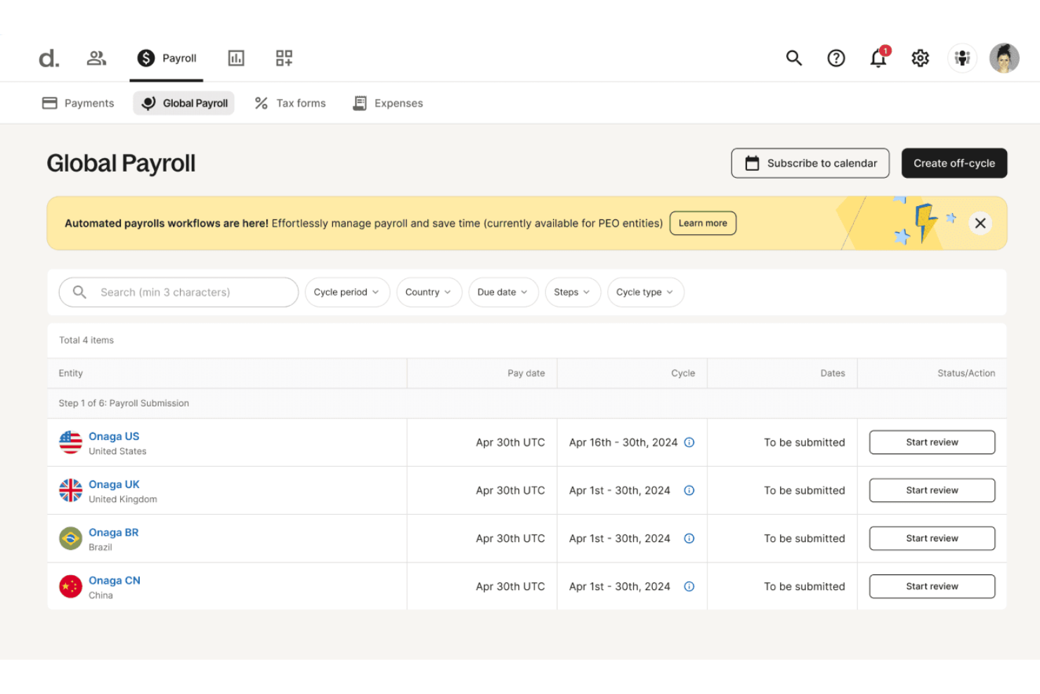 Deel Payroll screenshot - 10 Migliori soluzioni per il libro paga delle chiese recensite nel 2026