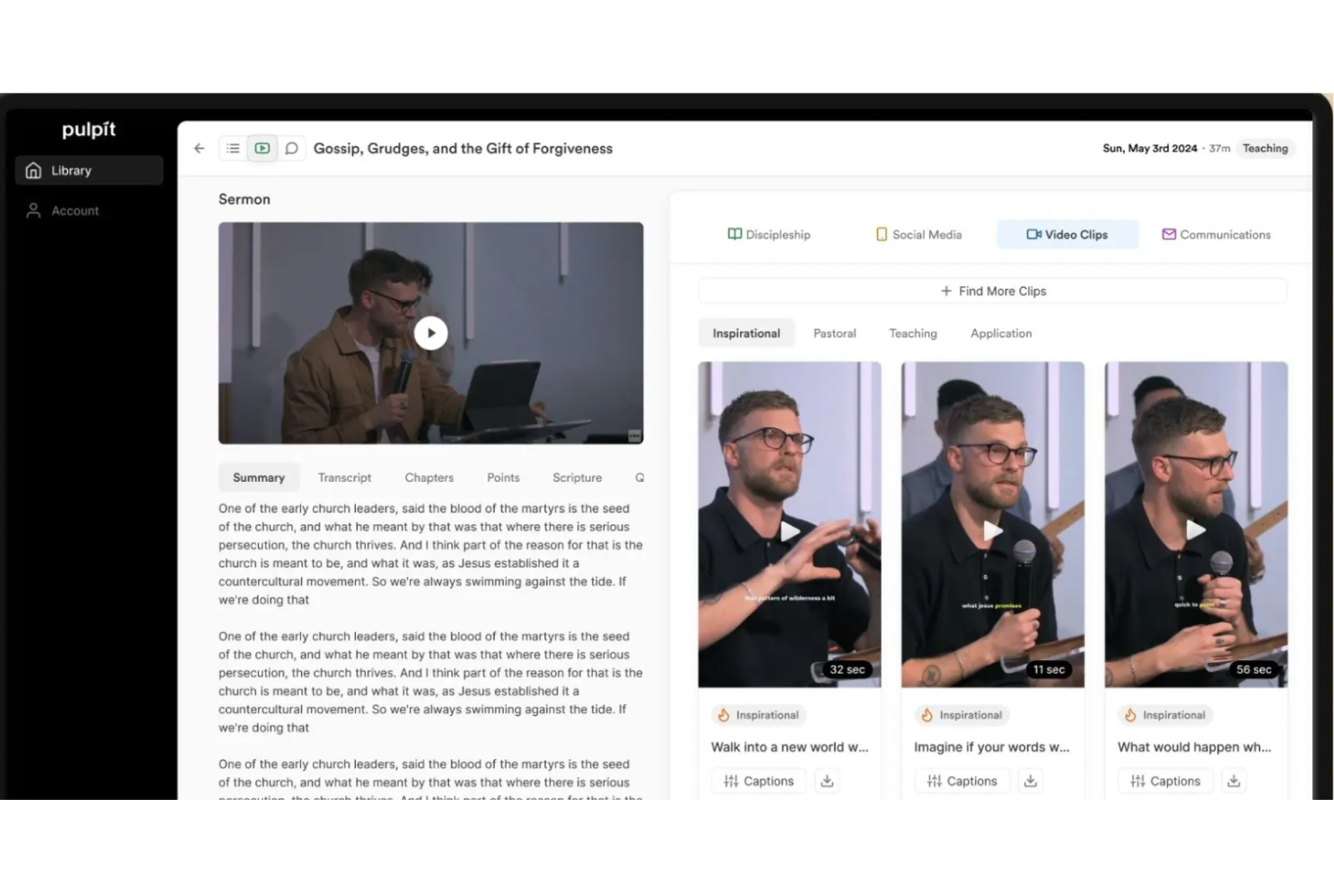 Pulpit AI screenshot - 10 Migliori Soluzioni Software per Organizzazioni Non Profit Recensite nel 2026