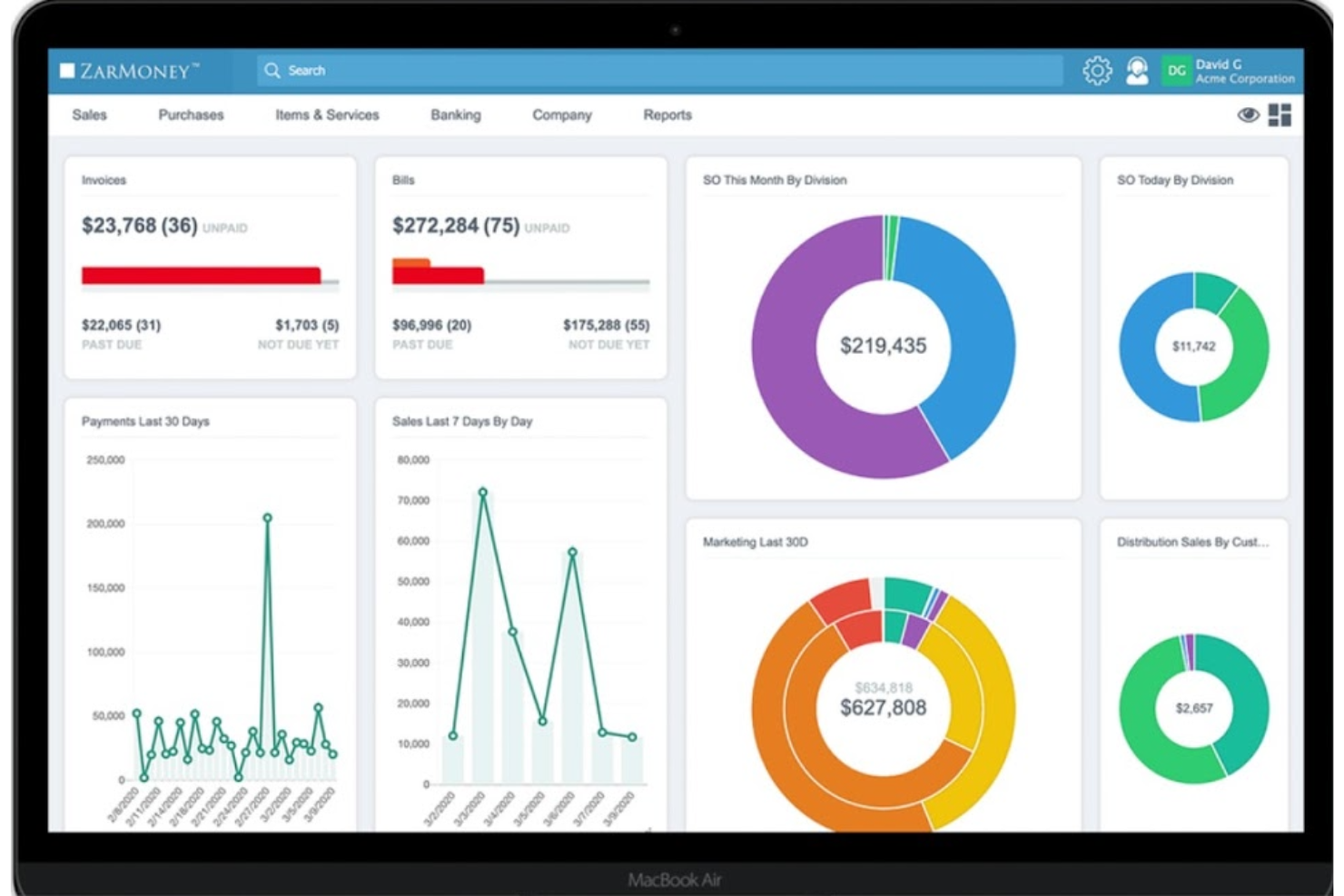 ZarMoney screenshot - 10 Mejores Alternativas a QuickBooks Analizadas en 2026