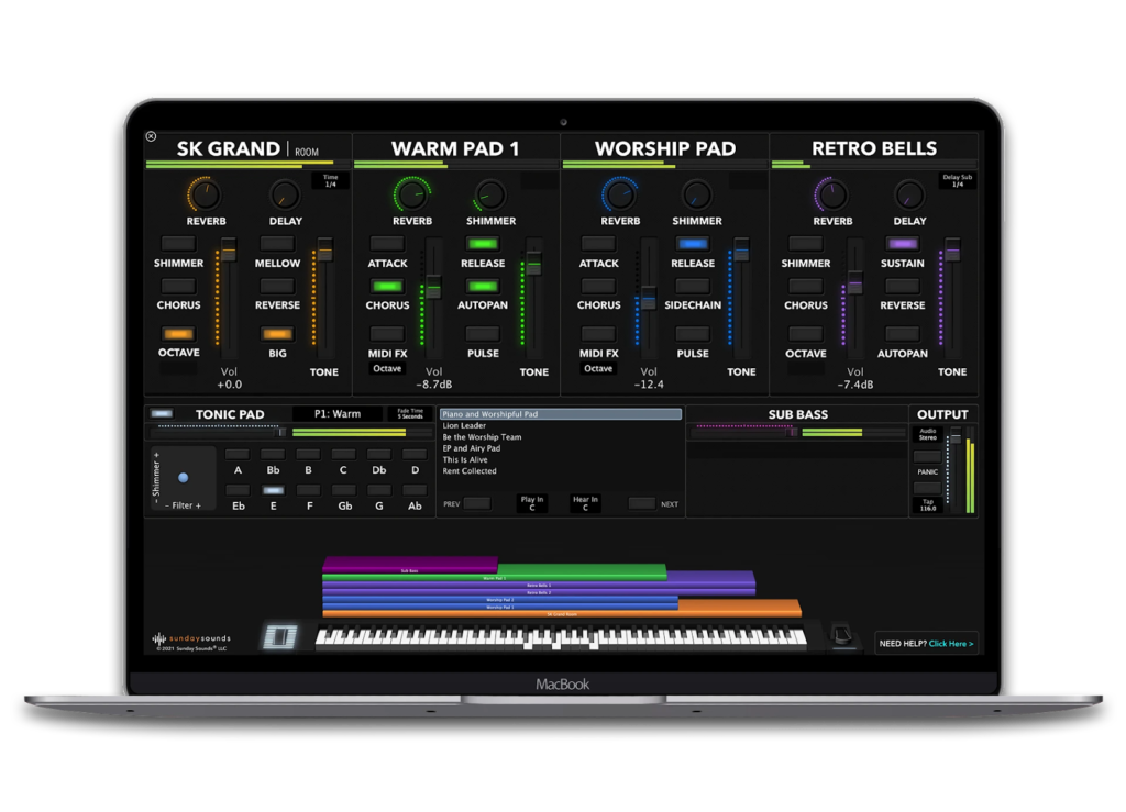 Sunday Sounds screenshot - Las mejores herramientas de software de adoración para dirigir música en 2026